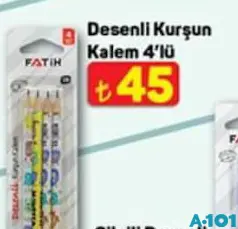 FATİH DESENLİ KURŞUN KALEM 4'LÜ indirimli fiyat FATİH DESENLİ KURŞUN KALEM 4'LÜ fiyat ve kampanya bilgisi